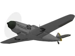 Messerschmitt BF-109G6 3D Model preview