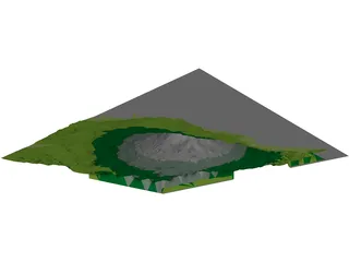 Volcano Etna Italy 3D Model preview