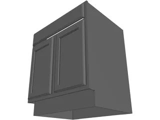 Cabinet Kitchen 3D Model preview