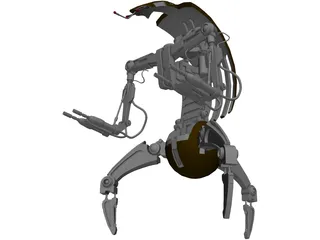Star Wars Droideka 3D Model preview