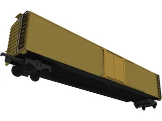 Cattle Train Section 3D Model preview