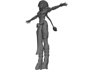 Elf Female 3D Model preview