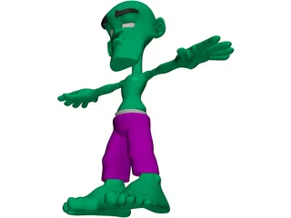 Hulky Cartoon 3D Model preview