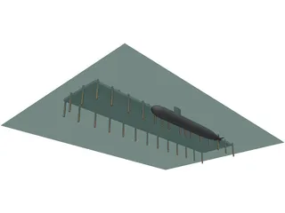 Sub Pier 3D Model preview