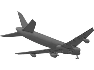Boeing 744 Qantas 3D Model preview