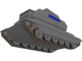 Hunter Support Tank 3D Model preview