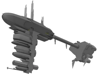Nebulon Ship 3D Model preview