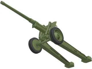 Cannon (122mm) 3D Model preview