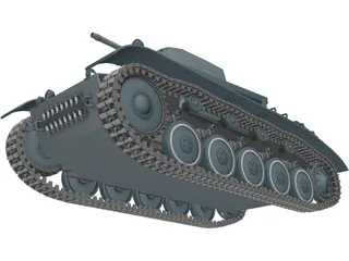 PzKpfw II (Tiger) 3D Model preview