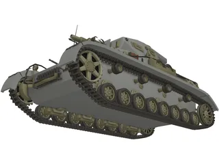 PzKpfw IV Aust D (Tiger) 3D Model preview
