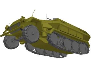 Sd-Kfz 251/1 Hanomag 3D Model preview