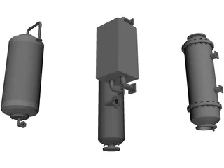 Heat Exchangers Set 3D Model preview