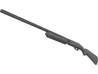 Remington 870 Shotgun 3D Model preview