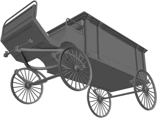 Horsedrawn Hearse 3D Model preview