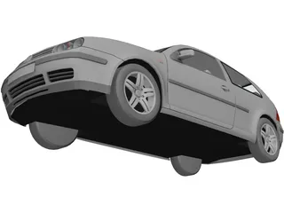 Volkswagen Golf IV (3 doors) 3D Model preview