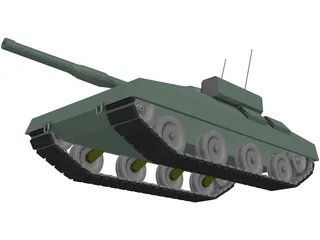Tank Missile Armed 3D Model preview