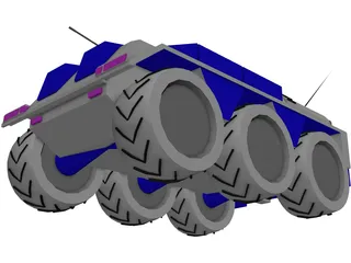 M-116a Wheeled Armored Personel Carrier 3D Model preview
