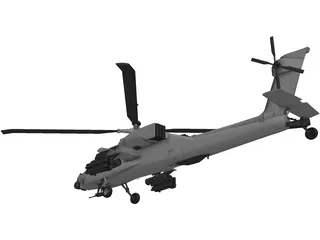 Boeing AH-64A Apache 3D Model preview