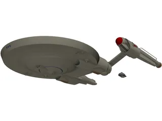 Star Trek Airplane 3D Model preview