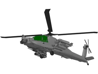 Boeing AH-64 Apache 3D Model preview