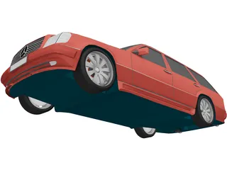 Mercedes-Benz E 5.5 Brabus (w124) 3D Model preview