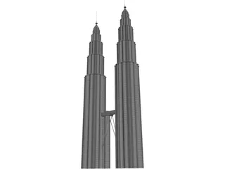 Towers Petronas 3D Model preview