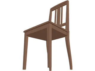 Chair Wood 3D Model preview