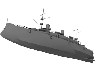 Olympia Armored Cruiser 3D Model preview