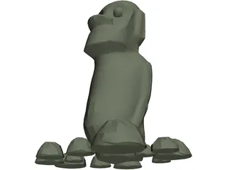 Easter Island Statue 3D Model preview