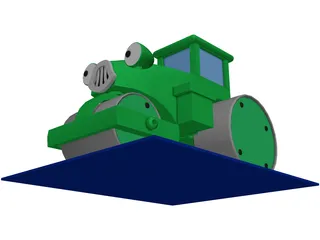 Toy Steamroller 3D Model preview