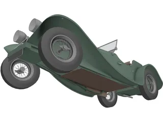 Jaguar SS100 (1935) 3D Model preview