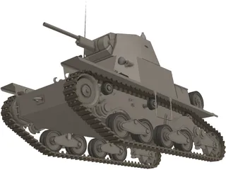 Fiat L3-33/1 3D Model preview