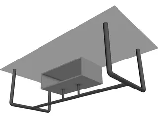 Table Coffee Modern Small 3D Model preview