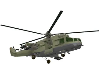 Mil Mi-24 Hind B 3D Model preview