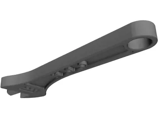 Adjustable Wrench 3D Model preview