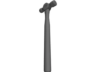 Ballpeen Hammer 3D Model preview