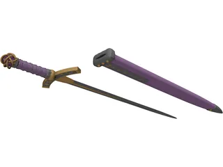 Sword Ornate Kings 3D Model preview