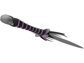 Skull Dagger 3D Model preview