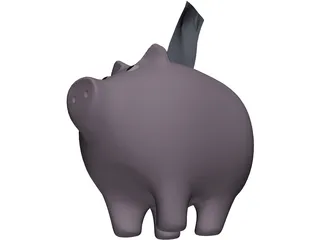 Piggy Bank 3D Model preview