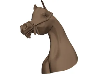 Horse Head Arabian 3D Model preview