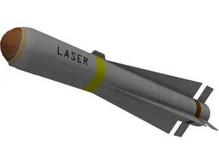 Raytheon AGM-65E Laser Maverick Air-to-Surface Missile 3D Model preview