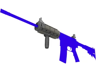 M4 Rail System 3D Model preview