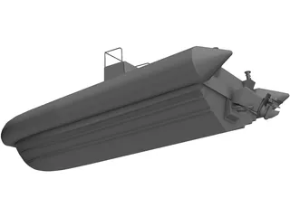 Inflatable Boat 3D Model preview