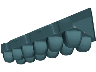Dozen Eggs Carton 3D Model preview