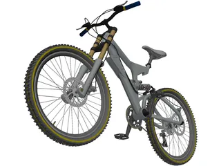 Bike Mountain Freeride/Downhill 3D Model preview