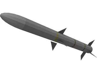 AMRAAM Missile 3D Model preview