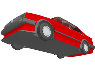 Volkswagen Jetta GTI (1987) 3D Model preview