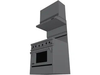 Jenn-Air Gas Range 3D Model preview