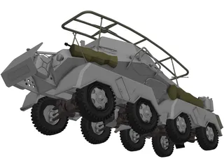 Sd.KfZ. 263 Funkwagen 3D Model preview