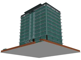Tech Office Building 3D Model preview